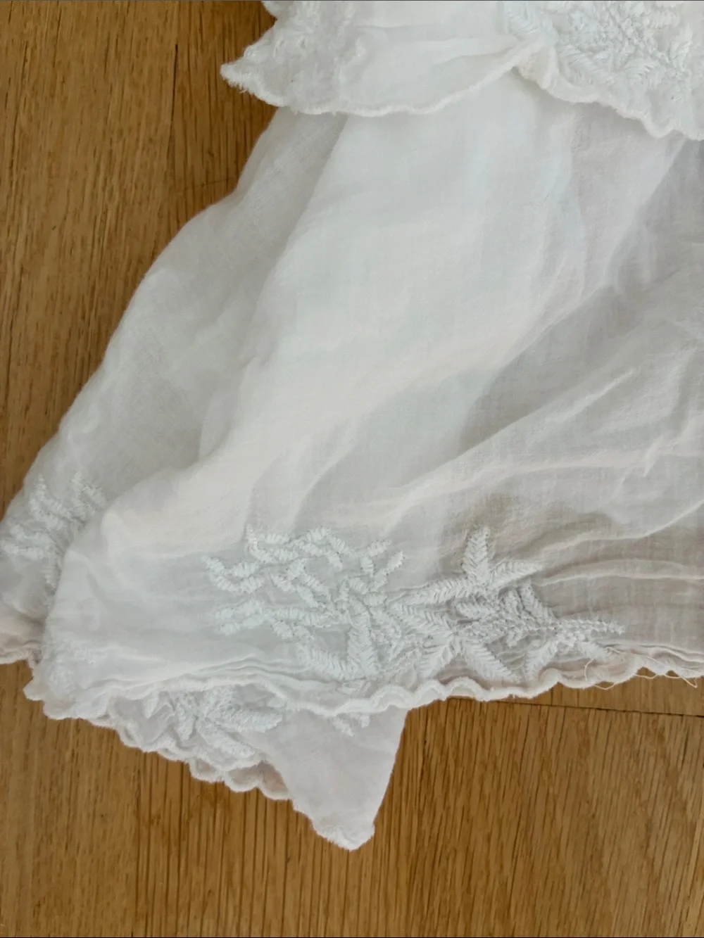 J. Crew White Embroidered -Trim Cotton Camisole